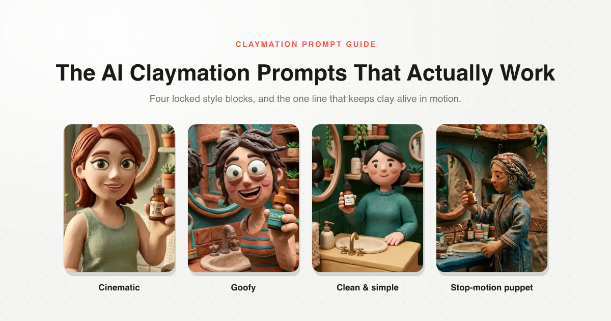 AI Claymation Prompts: The 4 Style Blocks That Actually Work