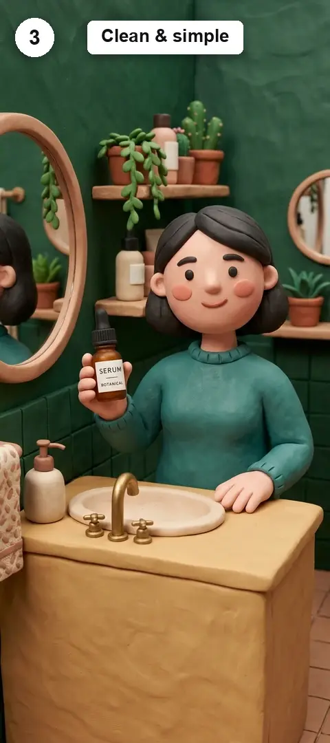 The clean and simple claymation lane: smooth matte forms, dot eyes, tidy composition