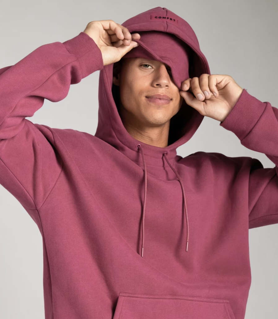 COMFRT burgundy hoodie