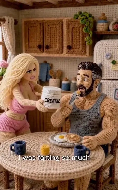 A handcrafted crochet-style animated product story